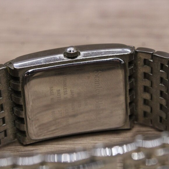 Stanley Blacker Watch Mens Silver Tone Stainless Steel Classic Rectangular Dial - Picture 8 of 8